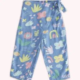 Pantaloons Baby Blue Cotton Printed Trousers-picture-26