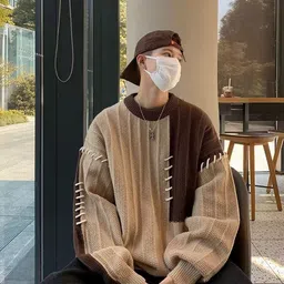 Mast & Harbour Men Colourblocked Pullover-picture-56