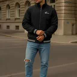 Moda Rapido Men Brand Logo Colourblocked Windcheater Bomber Jacket image 3