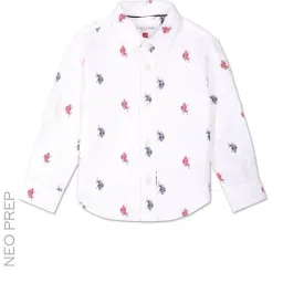 U.S. Polo Assn. Kids White Printed Full Sleeves Shirt-picture-20