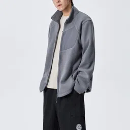 Mast & Harbour Stand Collar Puffer Jacket With Patchwork image 3