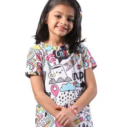 Nakshatra Unisex Kids Printed T-shirt with Trousers image 4
