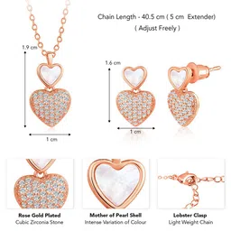 Peora Rose Gold Plated CZ & Synthetic Stone Studded Jewellery Set image 4