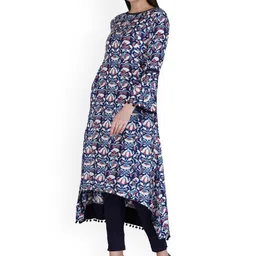 Neelokurti Women Floral Printed Daily Cotton A-Line Kurta image 4
