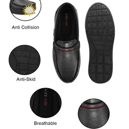 KATS Solid Slip On Loafers - Black image 4
