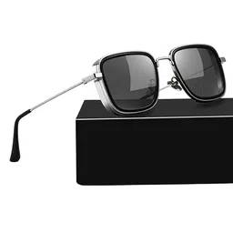EYMEN I Unisex UV Protected Square Sunglasses eym_ISILVER Carryminati @399 image 3