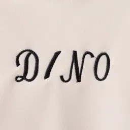 Kookie Kids Full Sleeves Winter Wear T-Shirt & Lounge Pant Set with Dino Applique - Off White & Navy Blue image 4