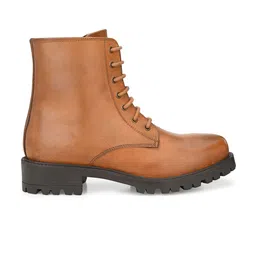 CARLO ROMANO by Wasan Shoes Women's Burnish Lace-Ups with Zip High Ankle Boots image 3