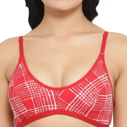 Clovia Red Non Wired Non Padded T-Shirt Bra-picture-40