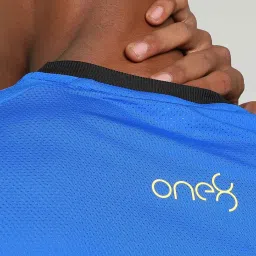 Puma Black & Blue Slim Fit Colour Block Sports T-Shirt image 5