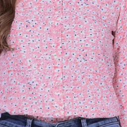 SELVIA Pink Floral Print Shirt image 5