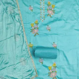 KALINI Women Cotton Blend Embellished Dress Material-picture-18