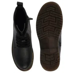 Fausto Women's Black Derby Boots image 4