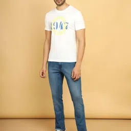 Wrangler Snow White Regular Fit Graphic Print Cotton T-Shirt image 5