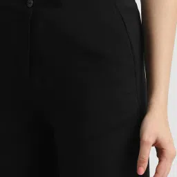 Allen Solly Black Regular Fit Mid Rise Trousers image 5