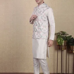 Koshin Printed Mandarin Collar Nehru Jacket image 4