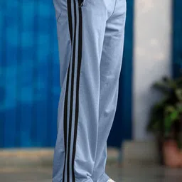 Maniac Men ColorBlocked Side Tap Cotton Baggy-Fit Track Pants image 2