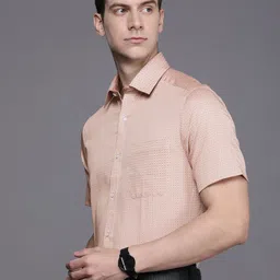 Louis Philippe Classic Fit Ethnic Motifs Printed Pure Cotton Formal Shirt image 5