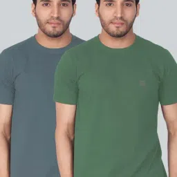 Lux Nitro Grey & Green Regular Fit T-Shirt Pack of - 2-picture-30