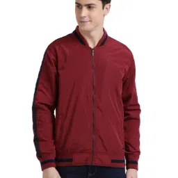 Parx Maroon Regular Fit Jackets-image-4