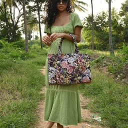 Odette Women Multi Printed Tote Bag image 5