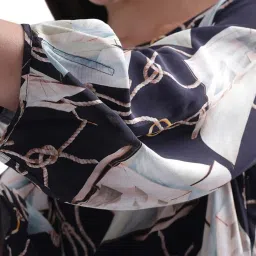 Gant Navy & White Printed A-Line dress image 5