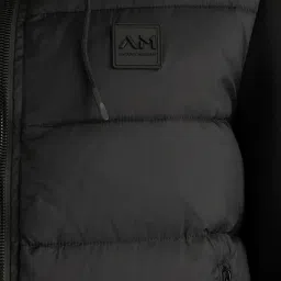 Antony Morato Black Slim Fit Quilted Hooded Jacket image 5