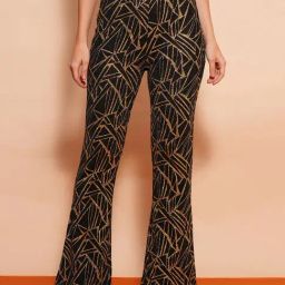 Globus Gold & Black Textured Treggings-picture-27