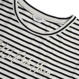 U.S. Polo Assn. White & Black Cotton Striped T-Shirt image 5