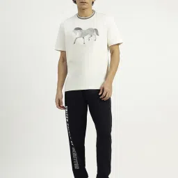 United Colors of Benetton Blue Regular Fit Printed Joggers image 5