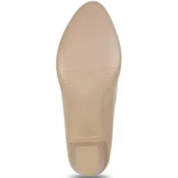 Mochi Women's Beige Formal Pumps image 5