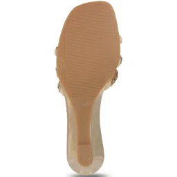 Metro Women's Gold Ethnic Wedges image 5