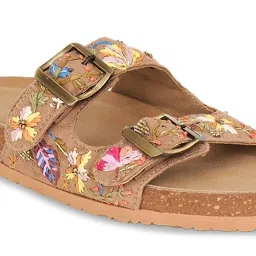 Forever Glam by Pantaloons Women's Beige Casual Sandals image 5