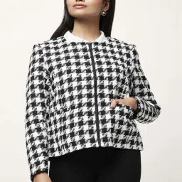Annabelle by Pantaloons Black & White Chequered Jacket-image-29