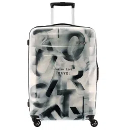 American Tourister Verg Black Printed Hard Large Trolley Bag - 79 cm-image-21