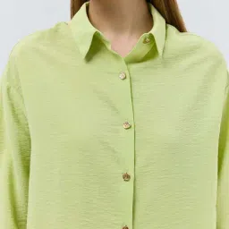 Cover Story Green Regular Fit Shirt image 5