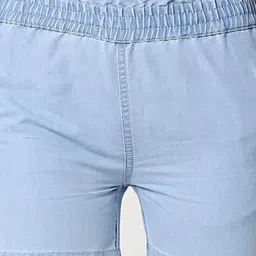 High Star Light Blue Cotton Slim Fit Shorts image 5