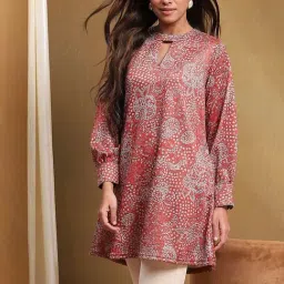 Biba Red Printed Kurti image 5