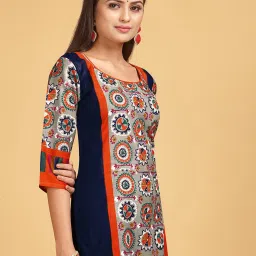 SHANVIKA Multicolor Printed Cotton Straight Kurta image 5