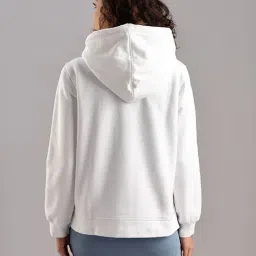 Tommy Hilfiger White Logo Regular Fit Cotton Hooded Neck Sweatshirt image 2