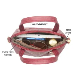 Baggit Red Textured Small Handbag image 5