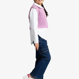 Ed-a-Mamma White Cotton Regular Solid Top image 5