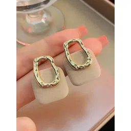 SZN Gold Plated Square Shaped Drop Earrings image 2