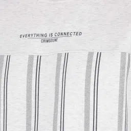 Crimsoune Club Grey Regular Fit Striped Sweatshirt image 5