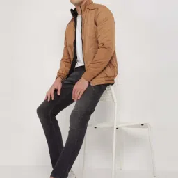 Allen Solly Light Brown Cotton Regular Fit Jacket image 5