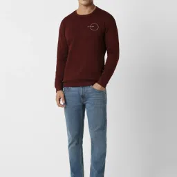 Van Heusen Maroon Regular Fit Sweatshirt image 5