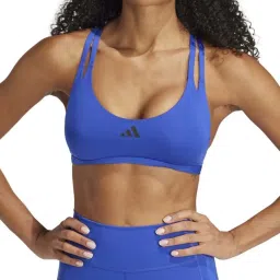 ADIDAS Blue Plain Sports Bra image 5