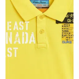 Duke Boys Yellow Printed Polo T-Shirt image 3