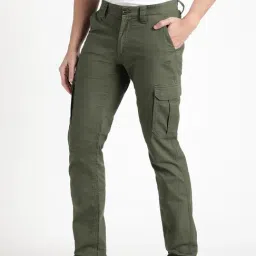 Wildcraft Olive Cotton Regular Fit Trackpants image 3