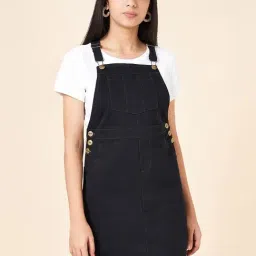 Coolsters by Pantaloons Girls Black Solid Dungaree image 4
